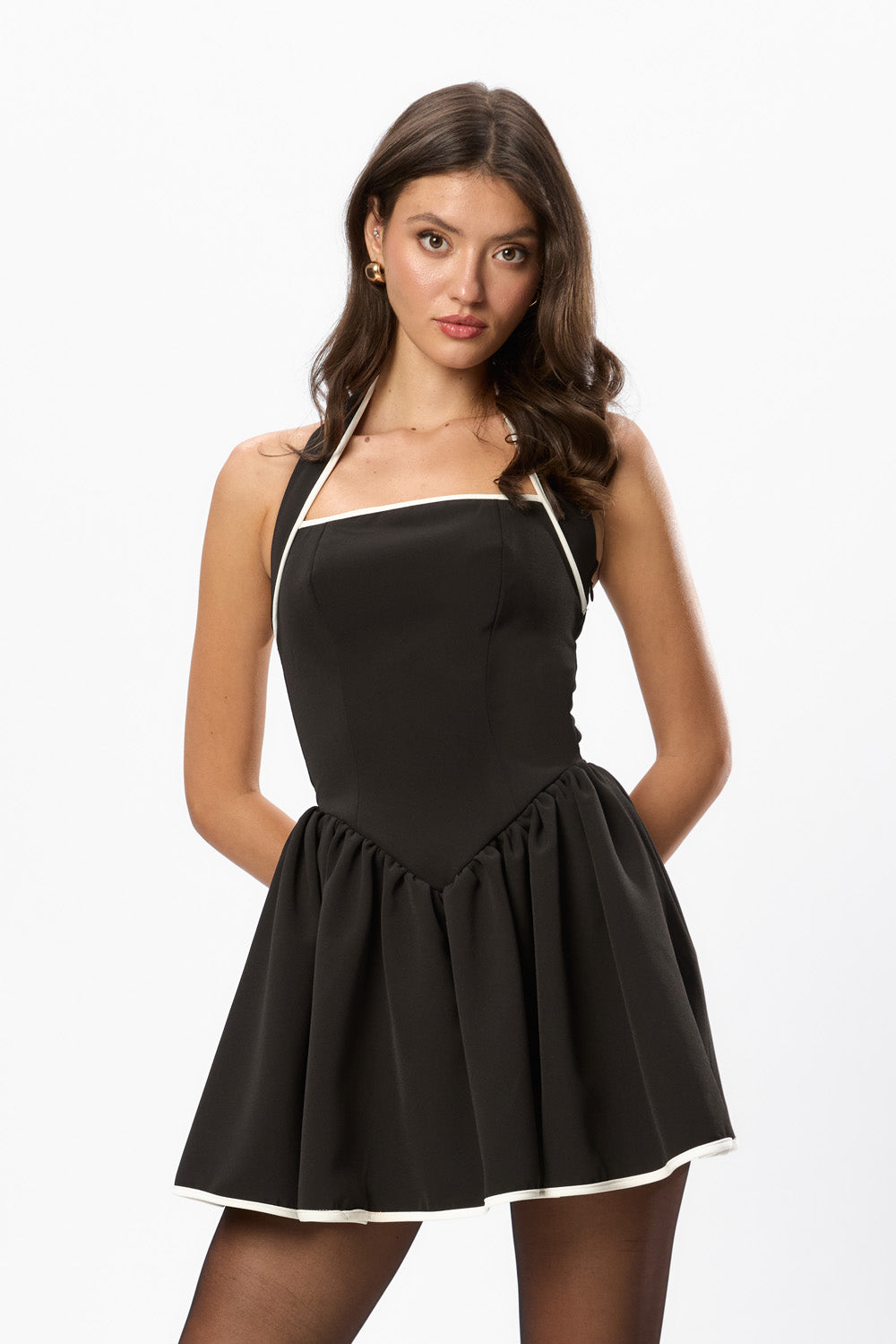 Aurora Black Woven Dress