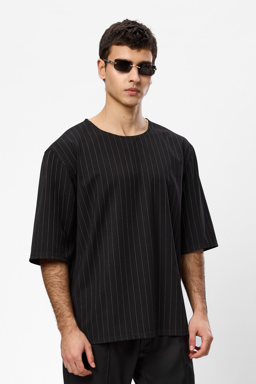 Thom striped black cloth T-shirt