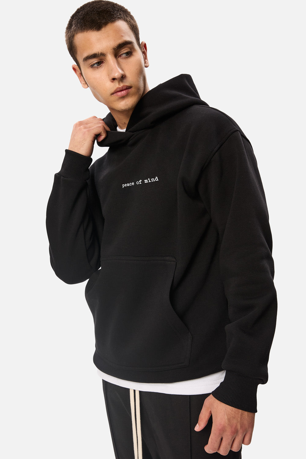 Zenith printed fleece hoodie