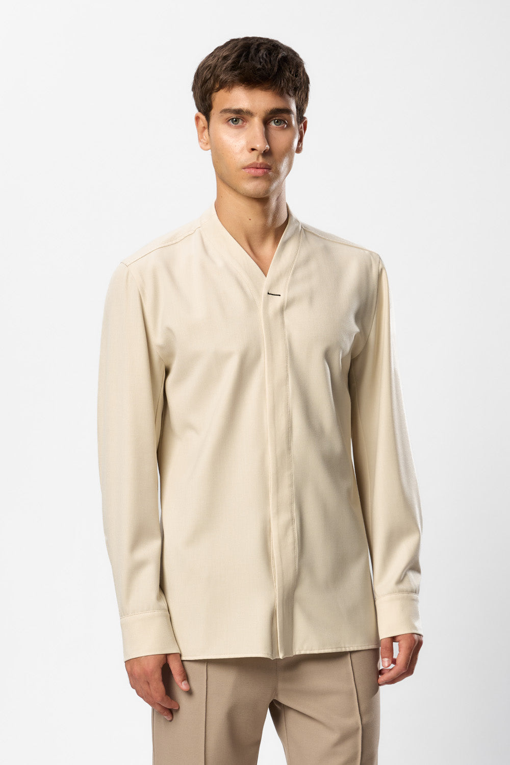 Noa Off White Wool Blend Shirt