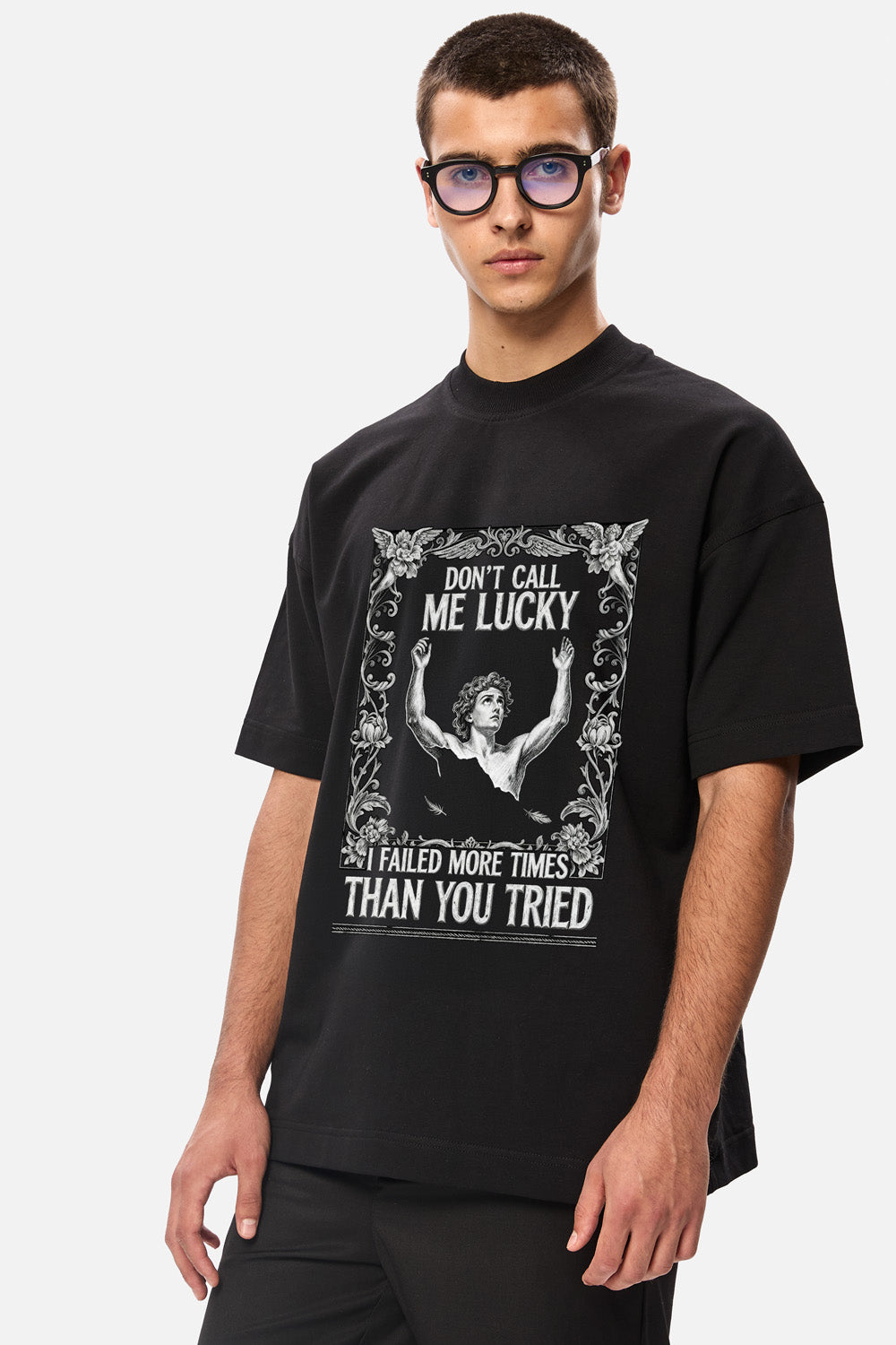 Tricou alb cu imprimeu Focus on the Mission