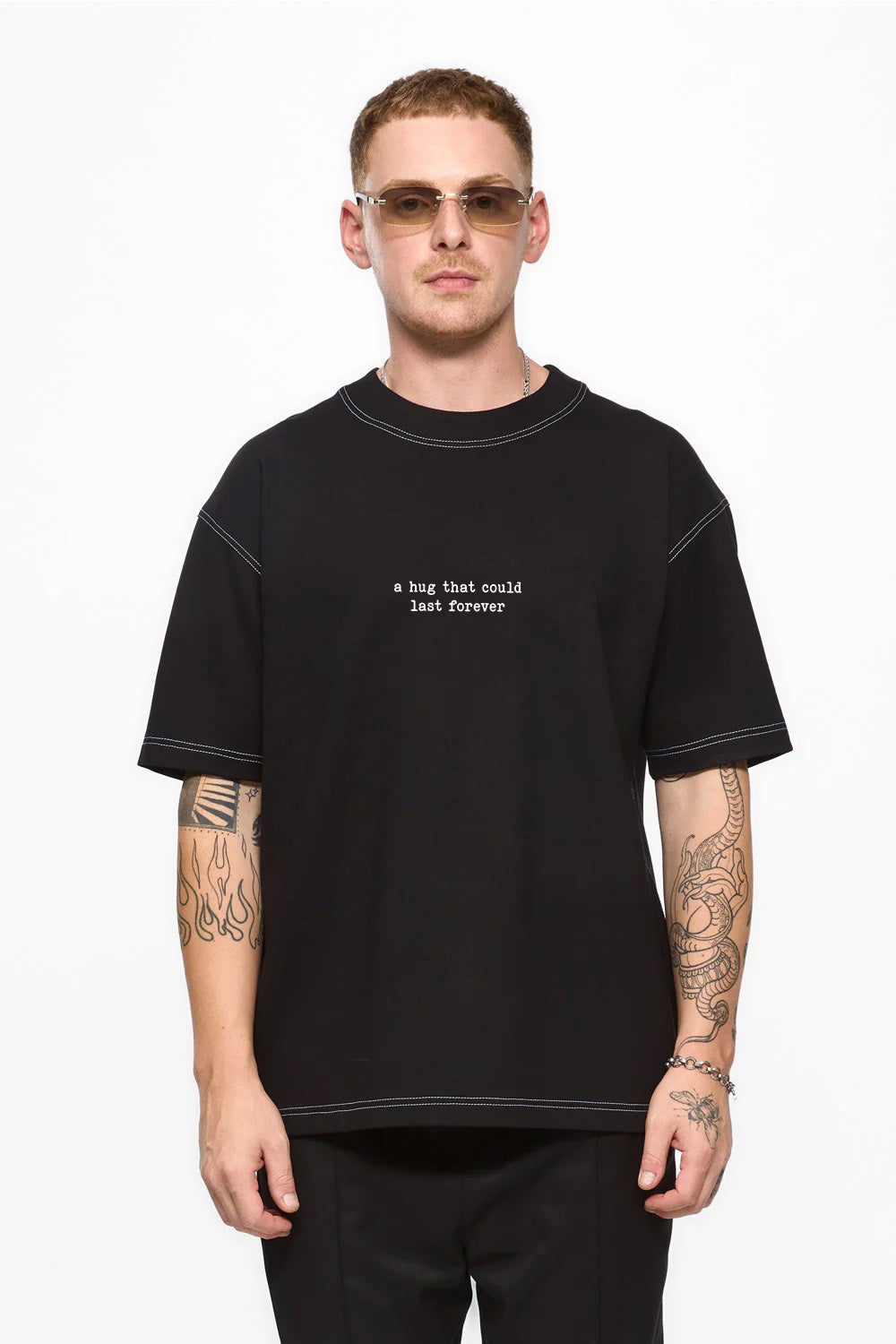 Valentines 2.0 printed Black T-shirt