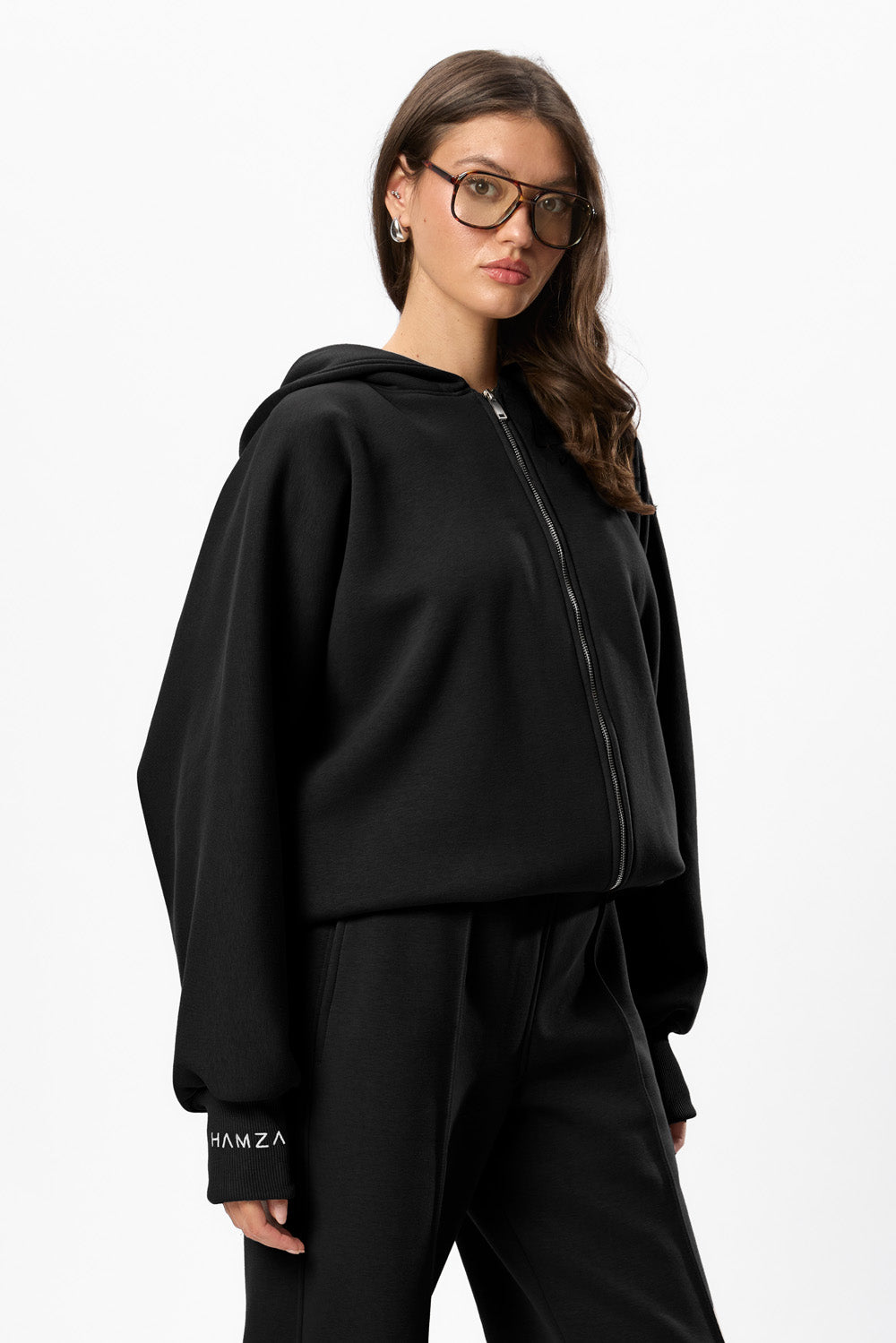 Hardy V2 Black Fleece Zip  Hoodie