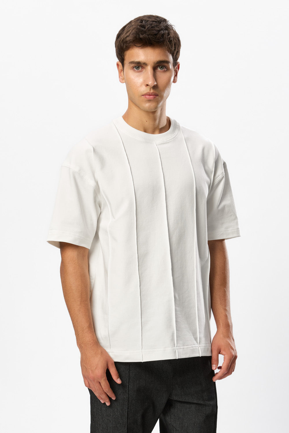 Linea Off White T-shirt with stripes