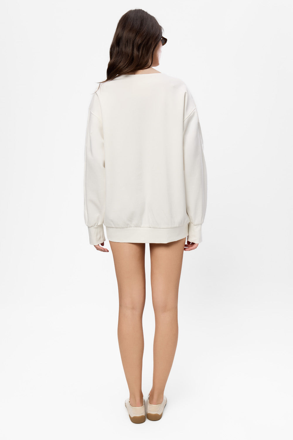 Eva Printed Off-White Sweater
