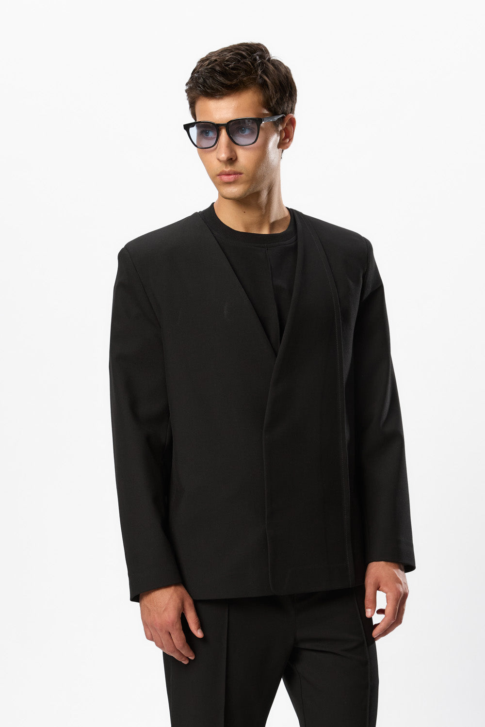 247 Black Wool Blend Blazer
