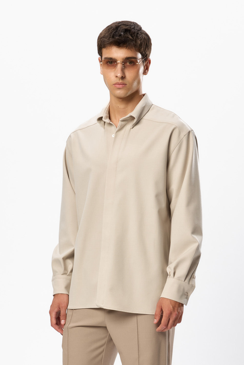 247 Vanilla Wool Blend Shirt
