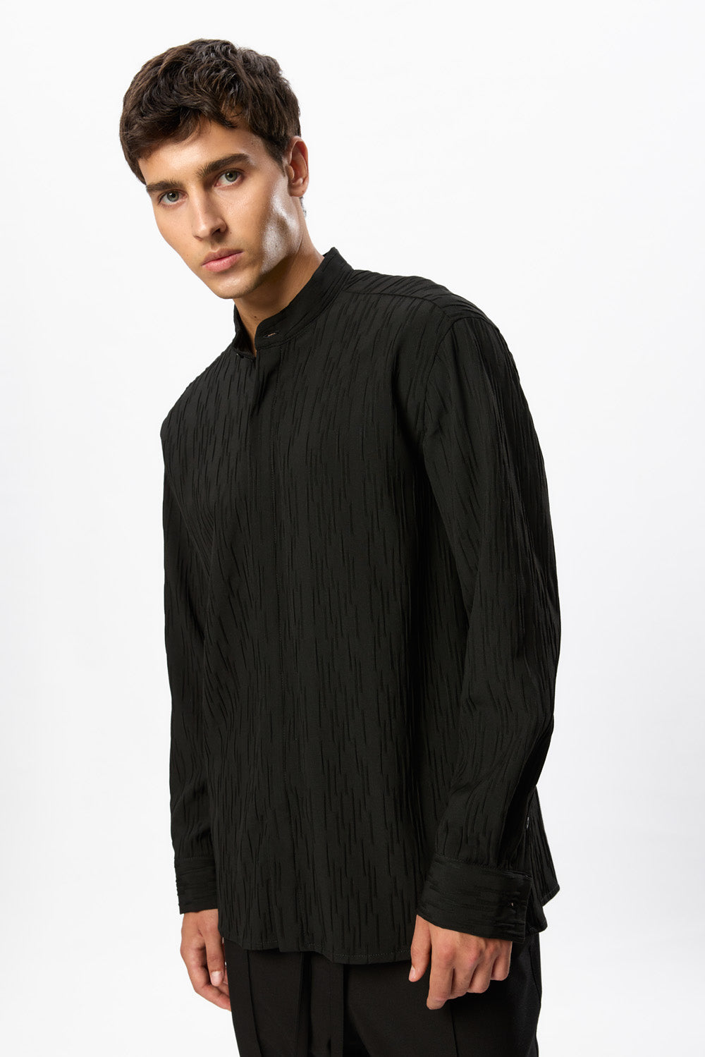 Thom Black Textured Shirt
