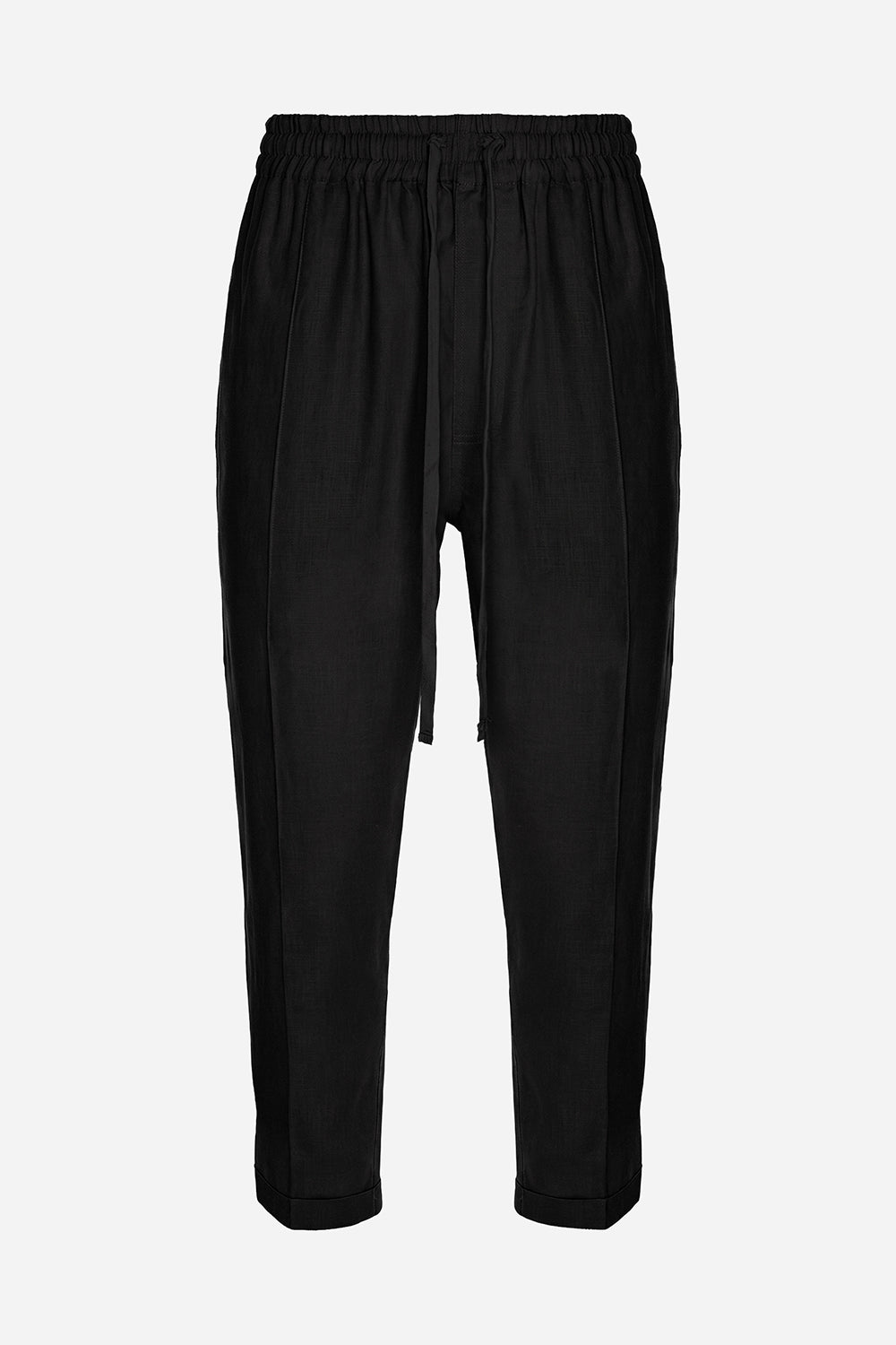 Thom Black Linen Pants