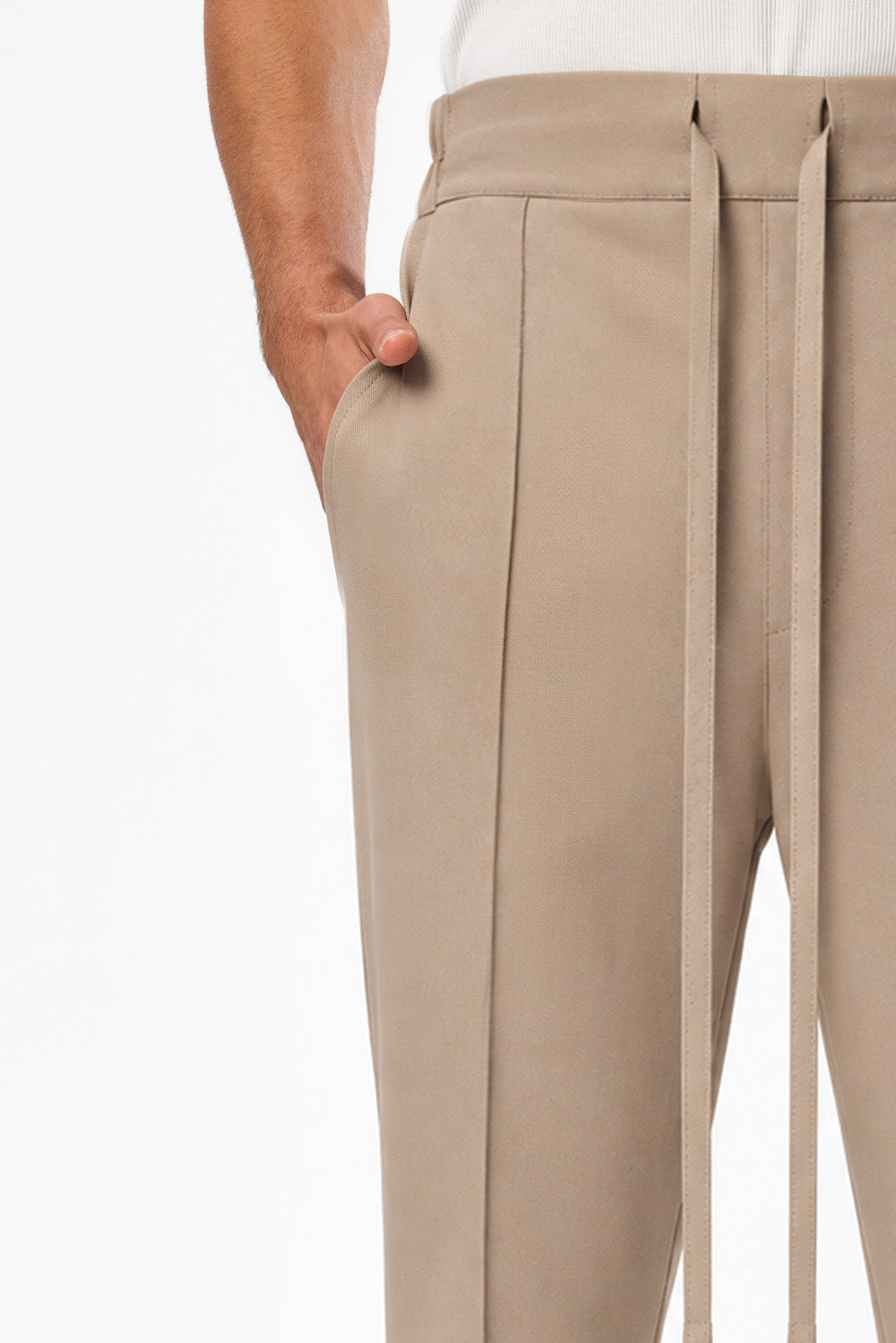 Thom V3 Beige Wool Blend Pants