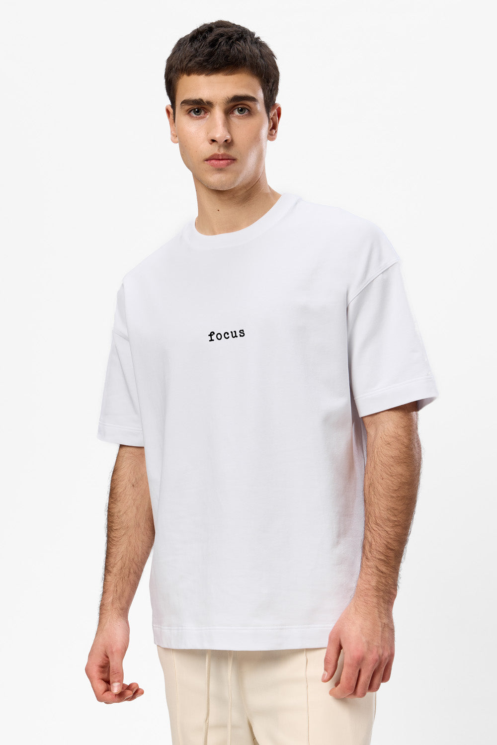 Tricou alb cu imprimeu Focus on the Mission