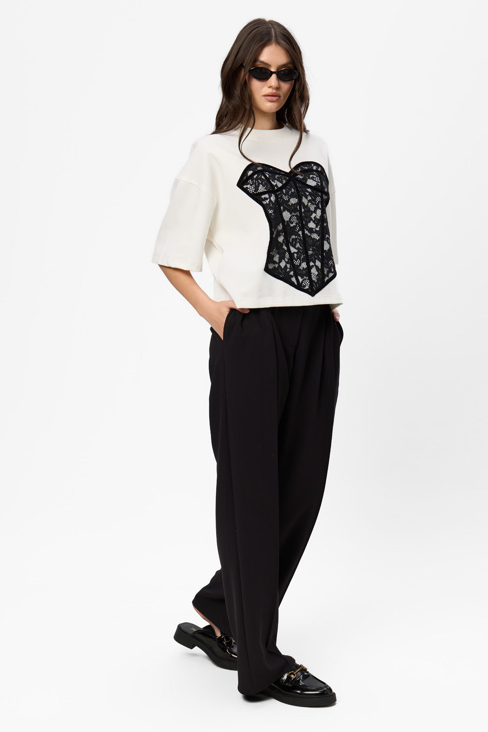 Charmante drukowana koszulka w kolorze Off-White W