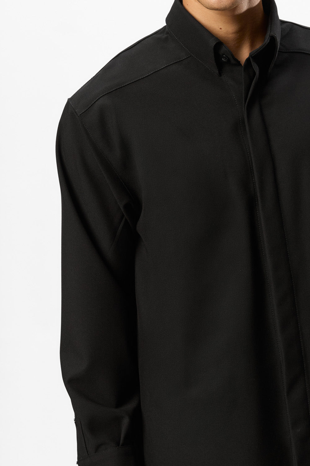 247 Black Wool Blend Shirt