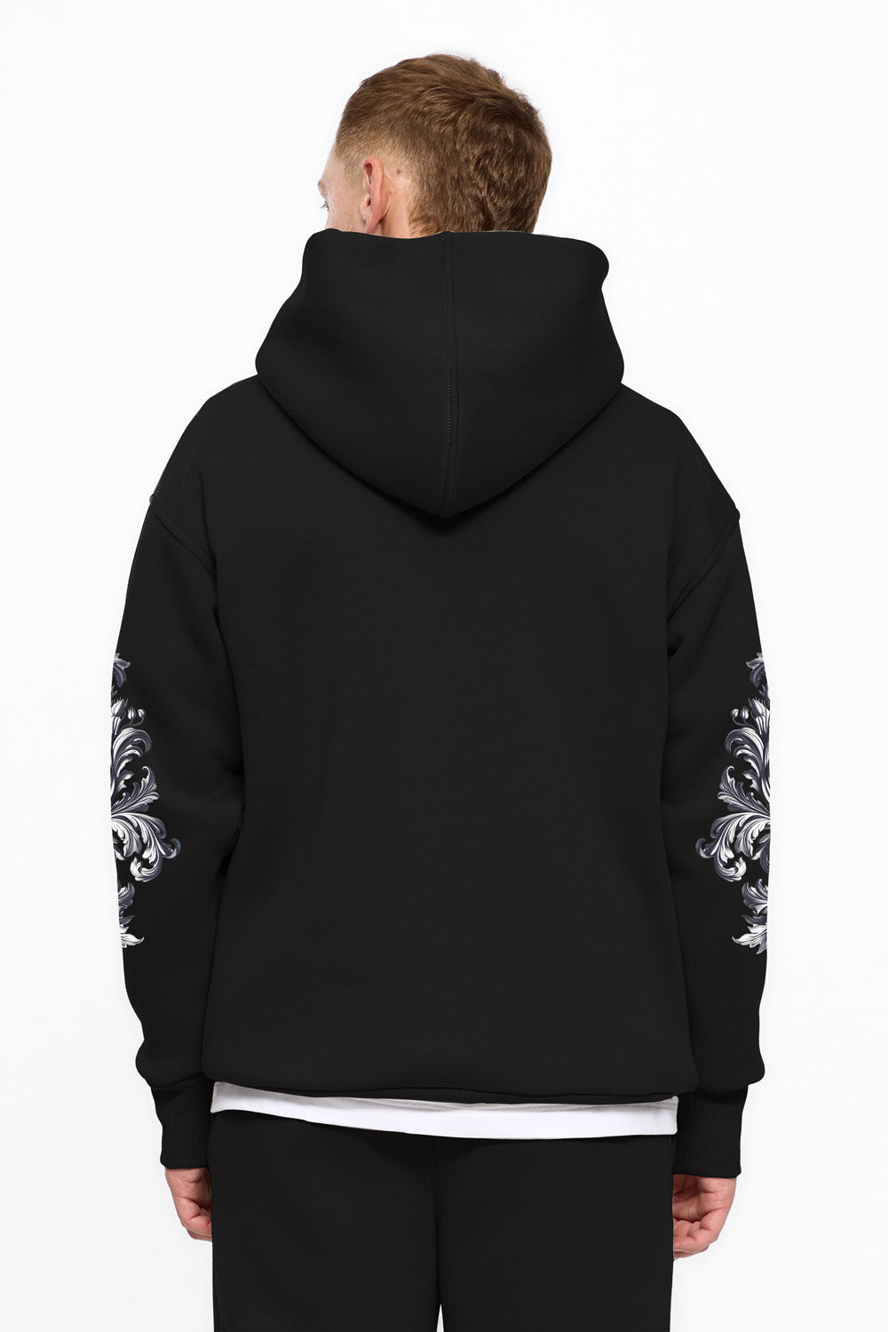 Baroque black fleece Hoodie
