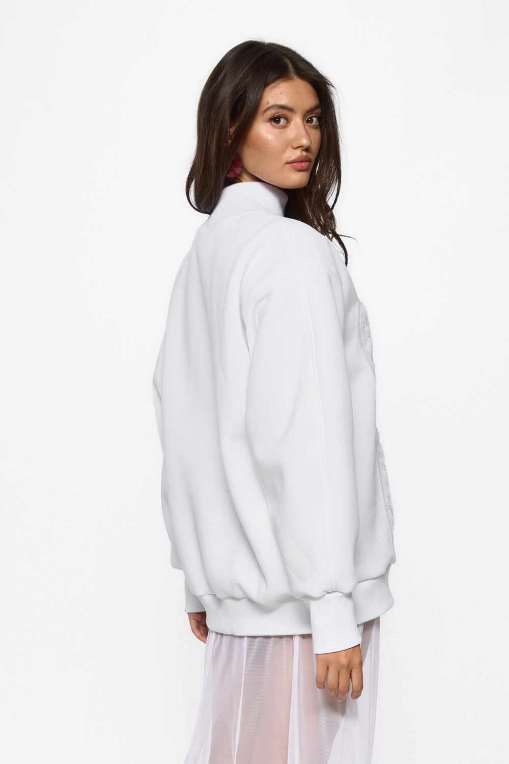 Kora Rose Turtleneck | Women | White | Modern & Elegant Style | Comfort & Functionality | Atelier Hamza