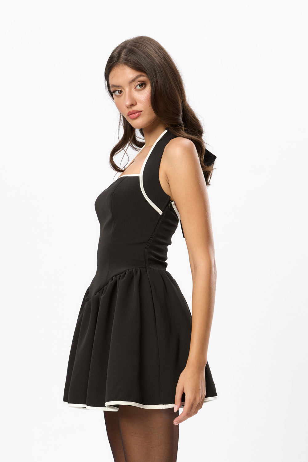 Aurora Black Woven Dress