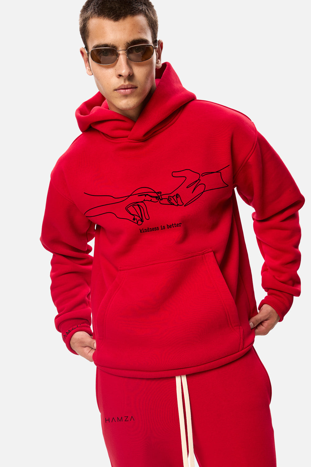 Flame Embroidered Fleece Tracksuit