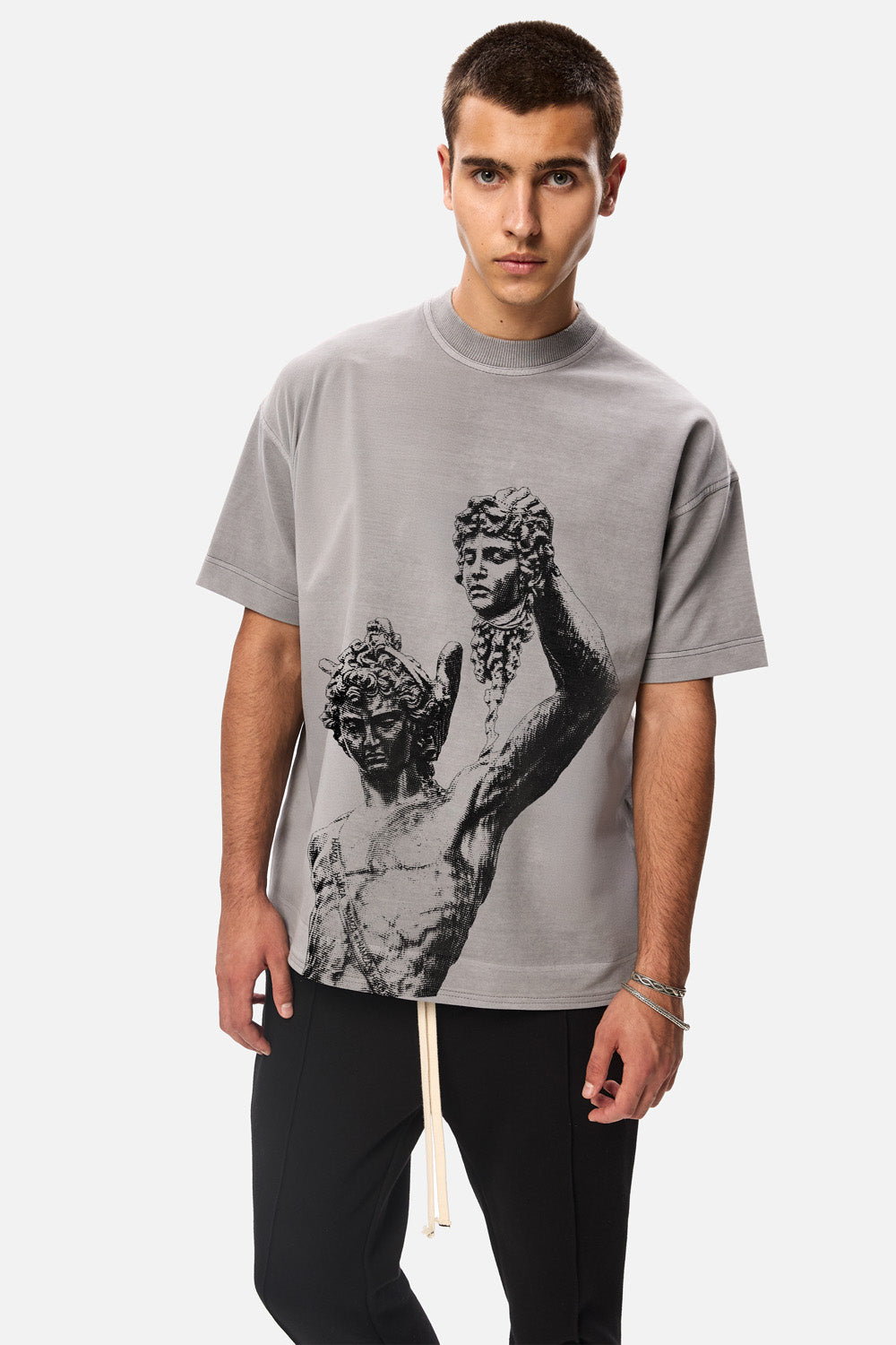 Perseus Grey Printed T-shirt