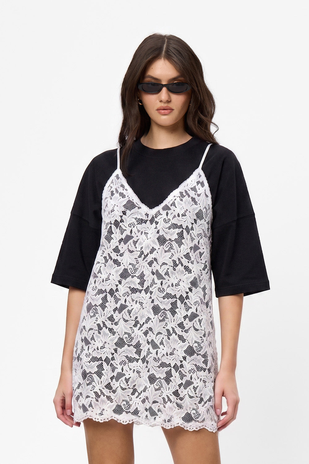 Sukienka T-shirt Bandana z nadrukiem gorsetu