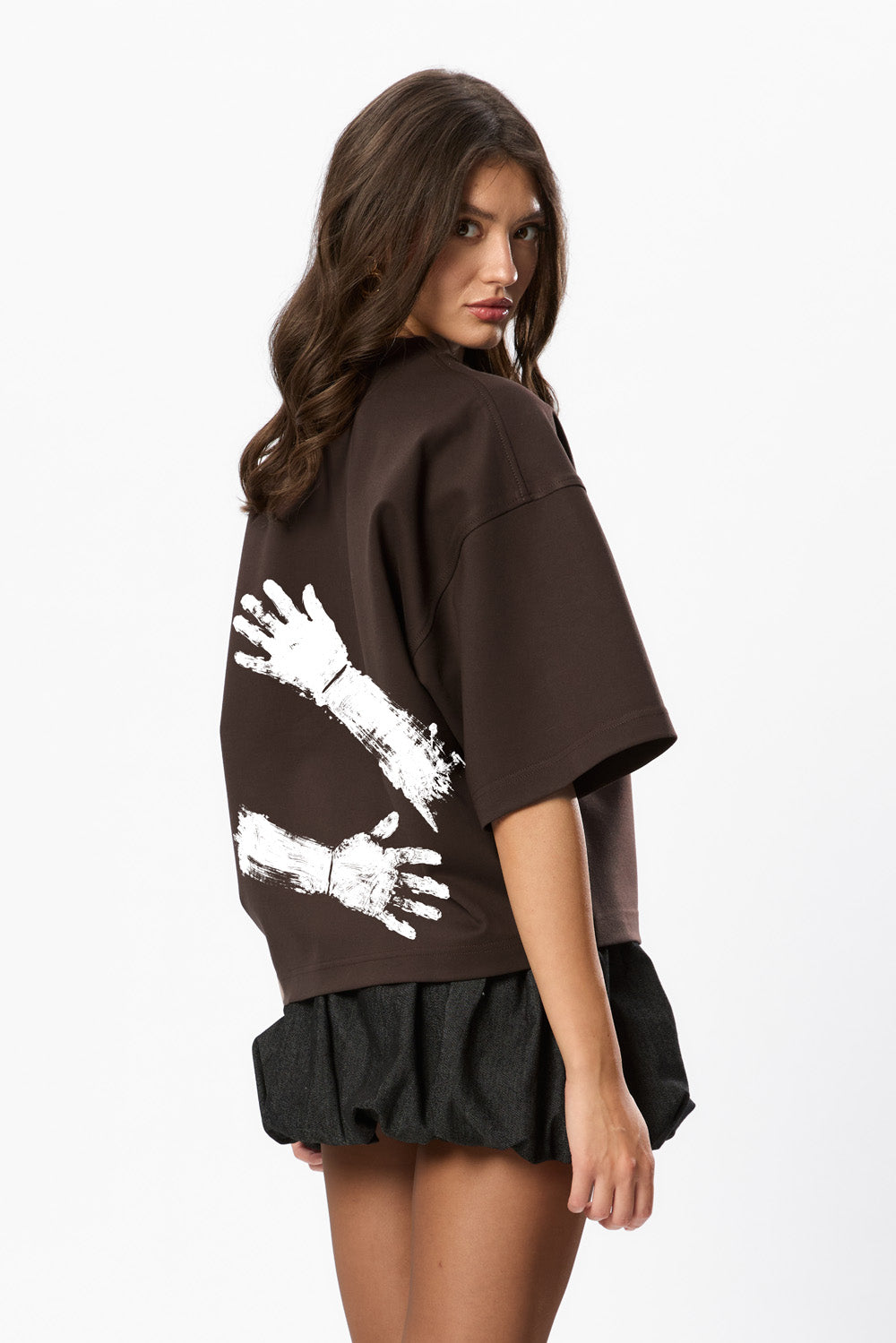 Valentines 2.0 printed Brown T-shirt