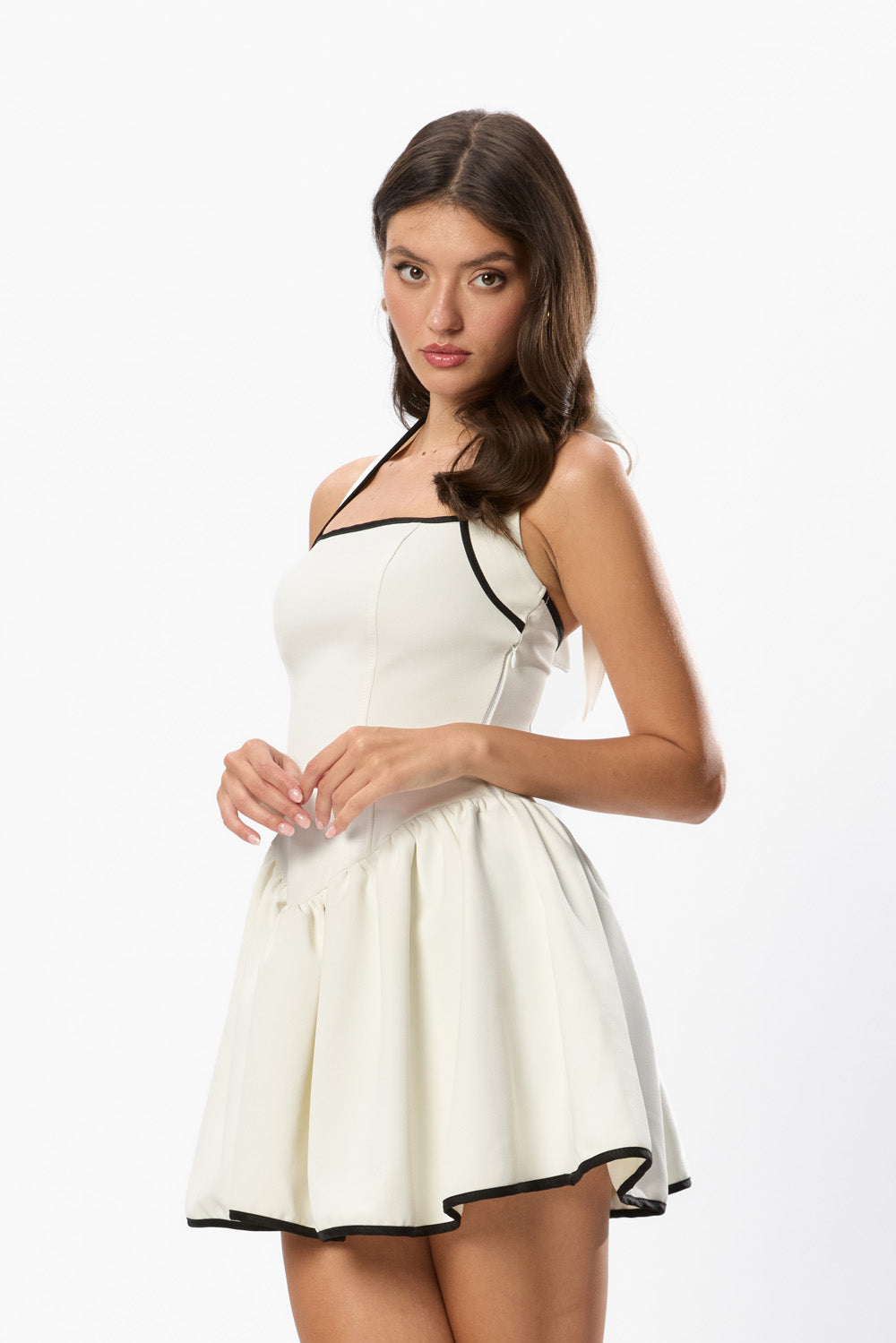 Aurora Off-White Woven Dress