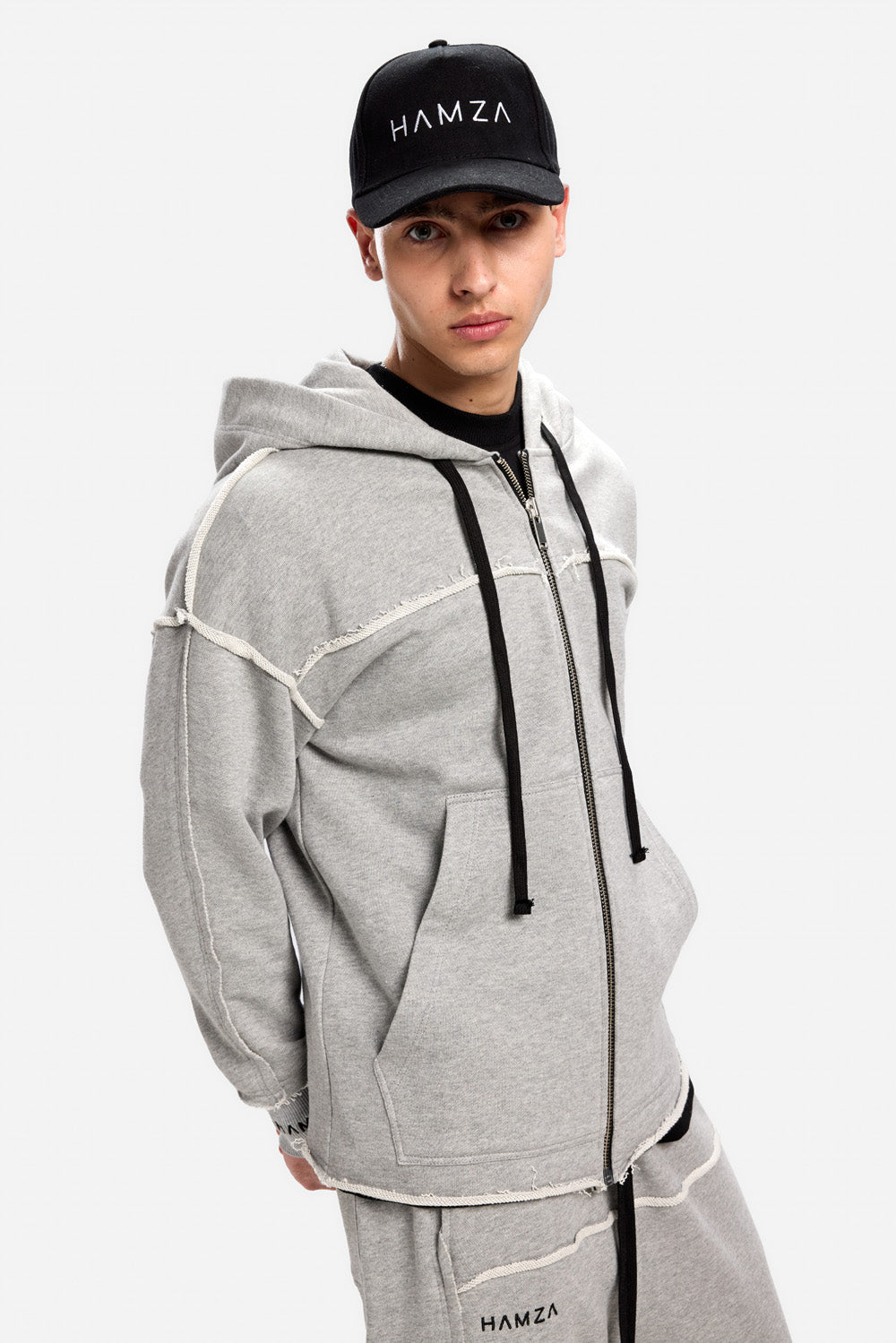 Crudo grey raw hoodie