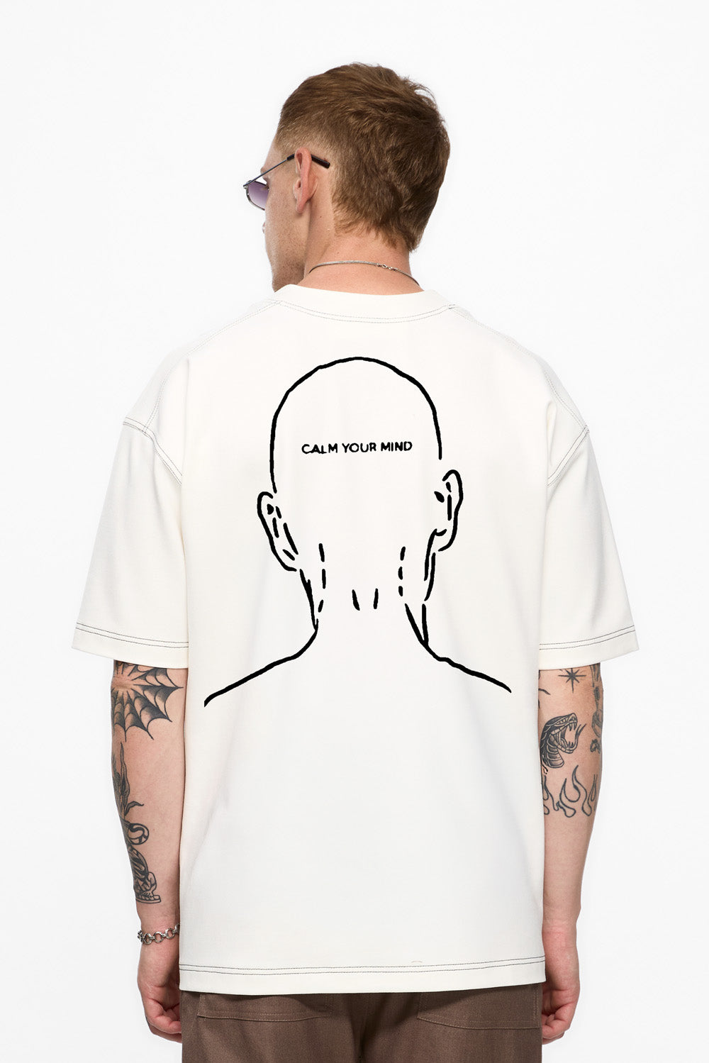 Calm 2.0 embroidered Black T-shirt