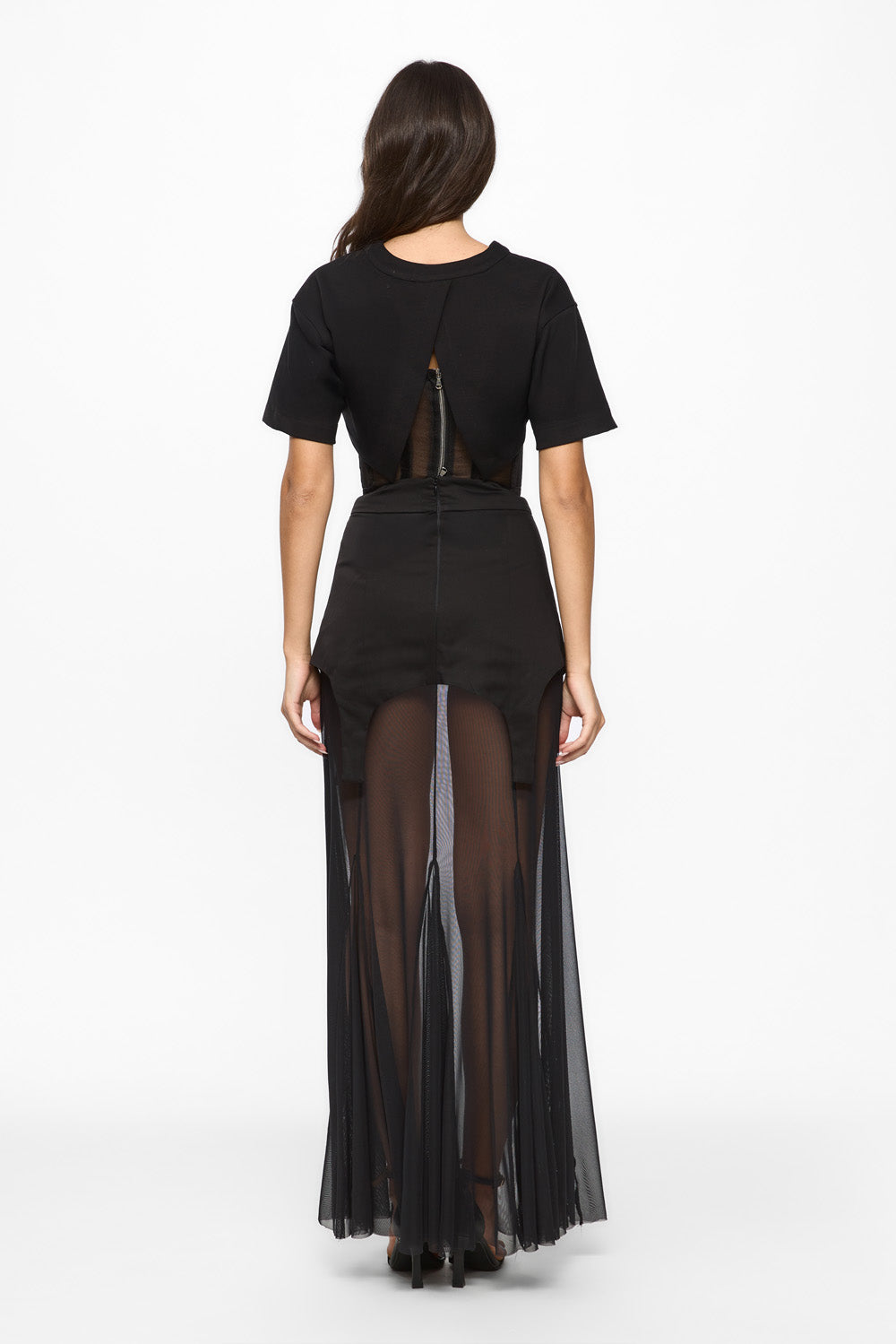 Spódnica Siren z koronkami w kolorze black