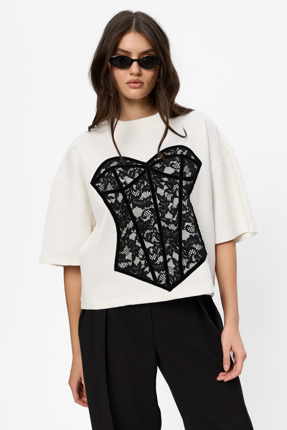 Charmante drukowana koszulka w kolorze Off-White W