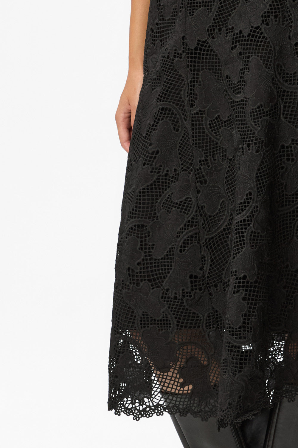 Snowflake Black Midi Skirt V3