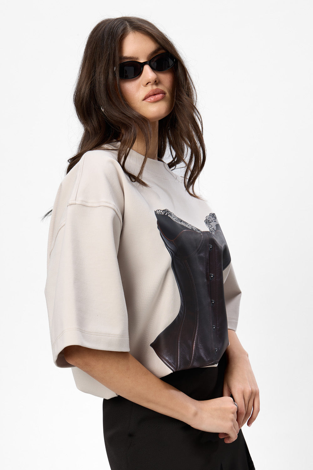 Charmante drukowana koszulka w kolorze Off-White W