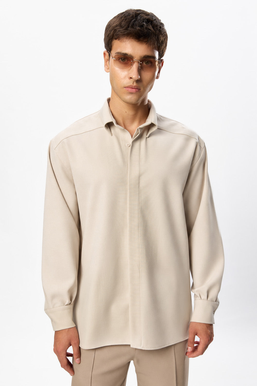 247 Vanilla Wool Blend Shirt