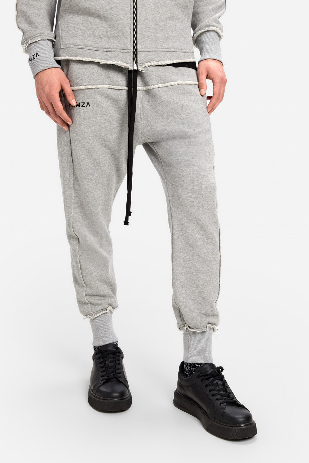 Crudo grey raw pants