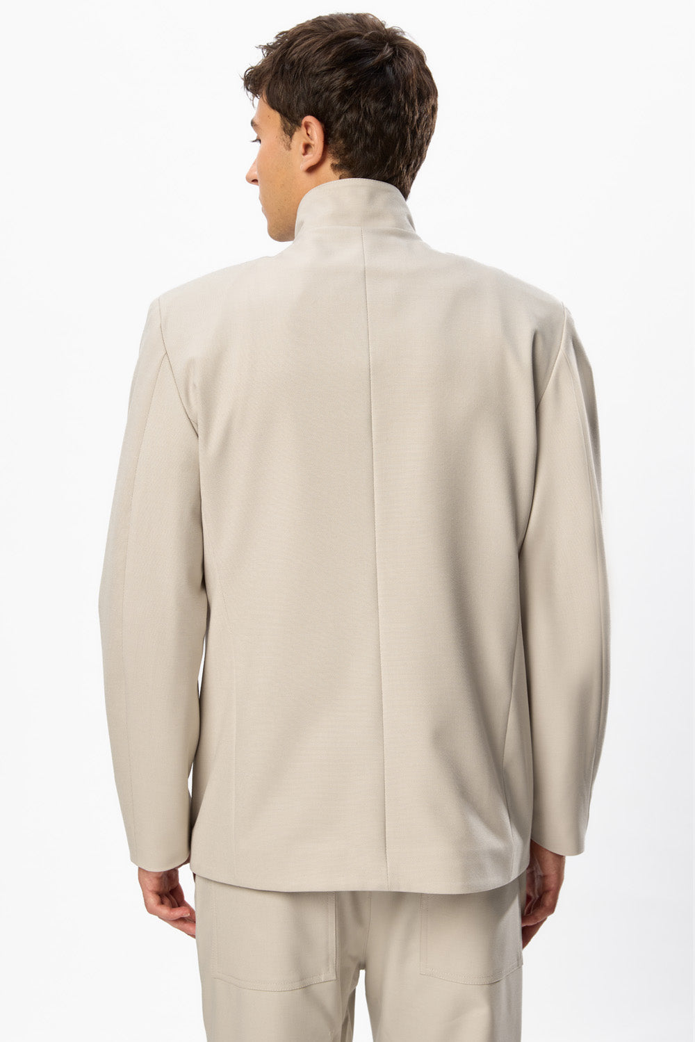 Luce Vanilla Wool Blend Cloth Jacket