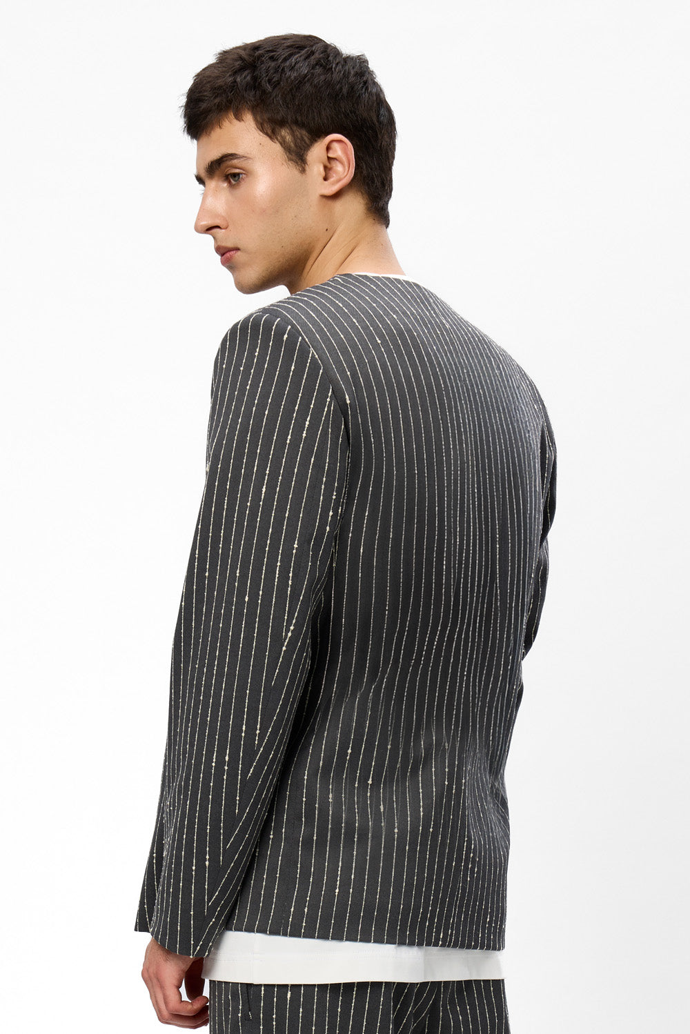 247 Grey Striped Blazer