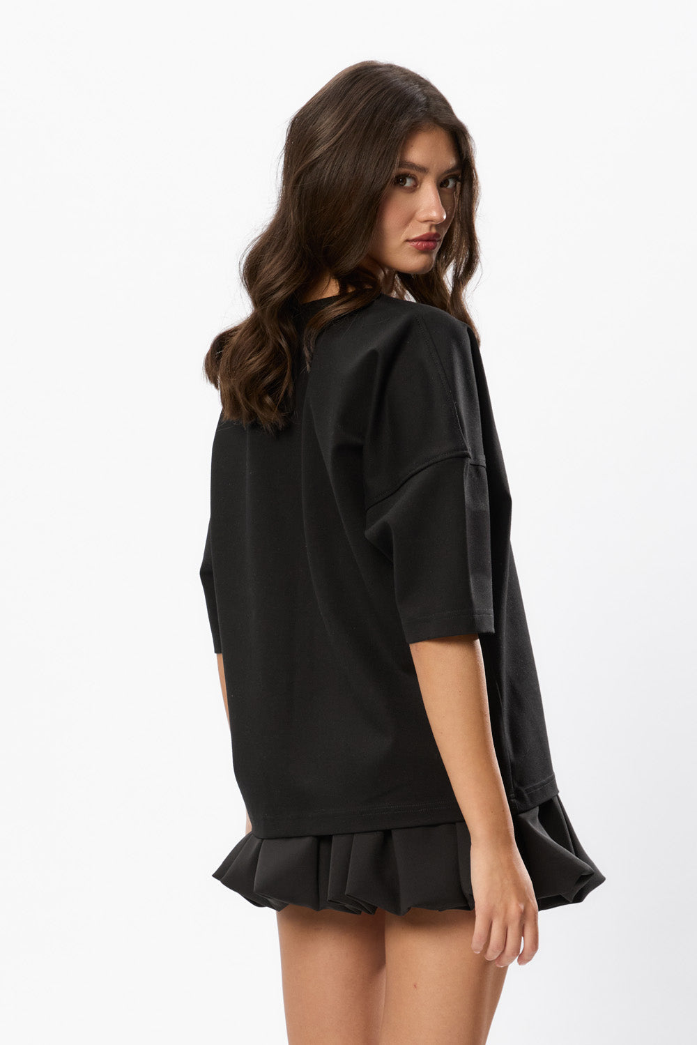 Gitana Black with Leather Stripes T-shirt