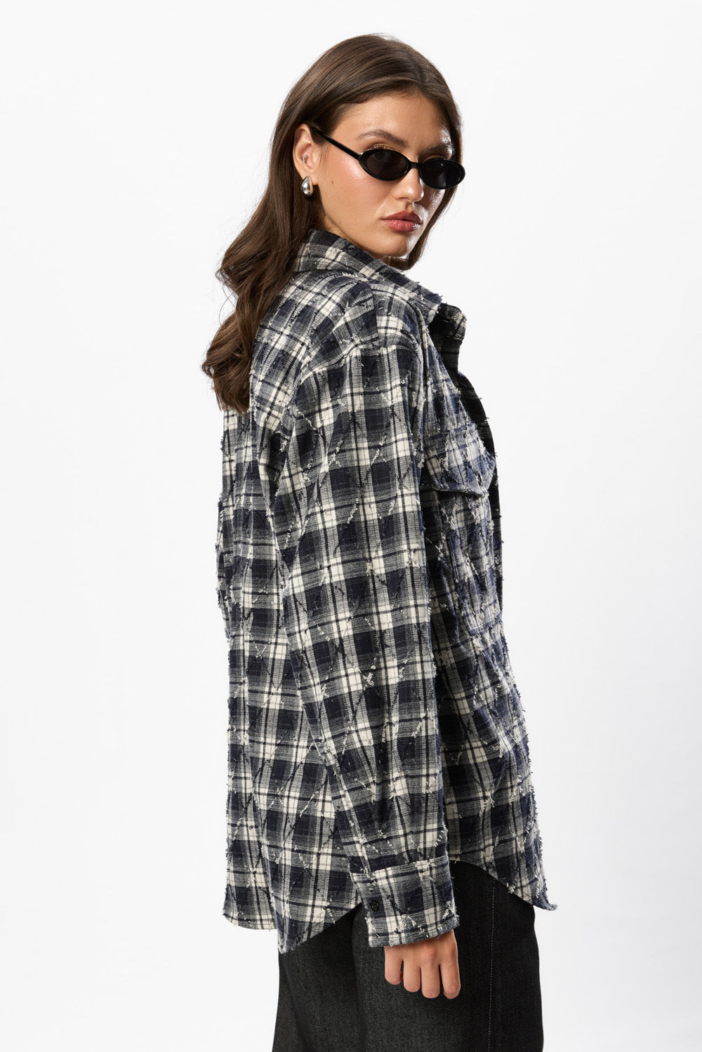 Rombo Oversized Shirt Blue