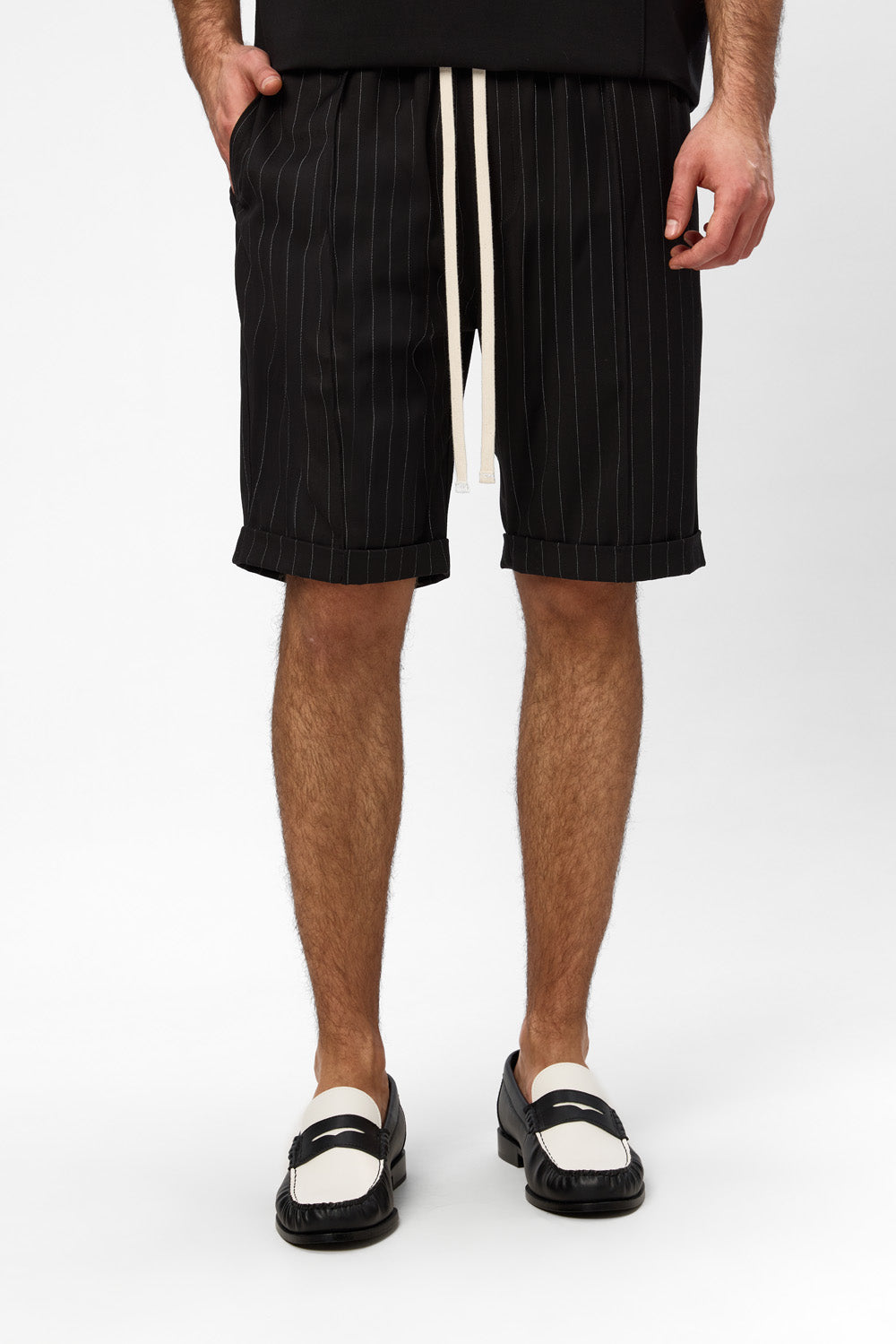Thomas Black with stripes Cloth Shorts
