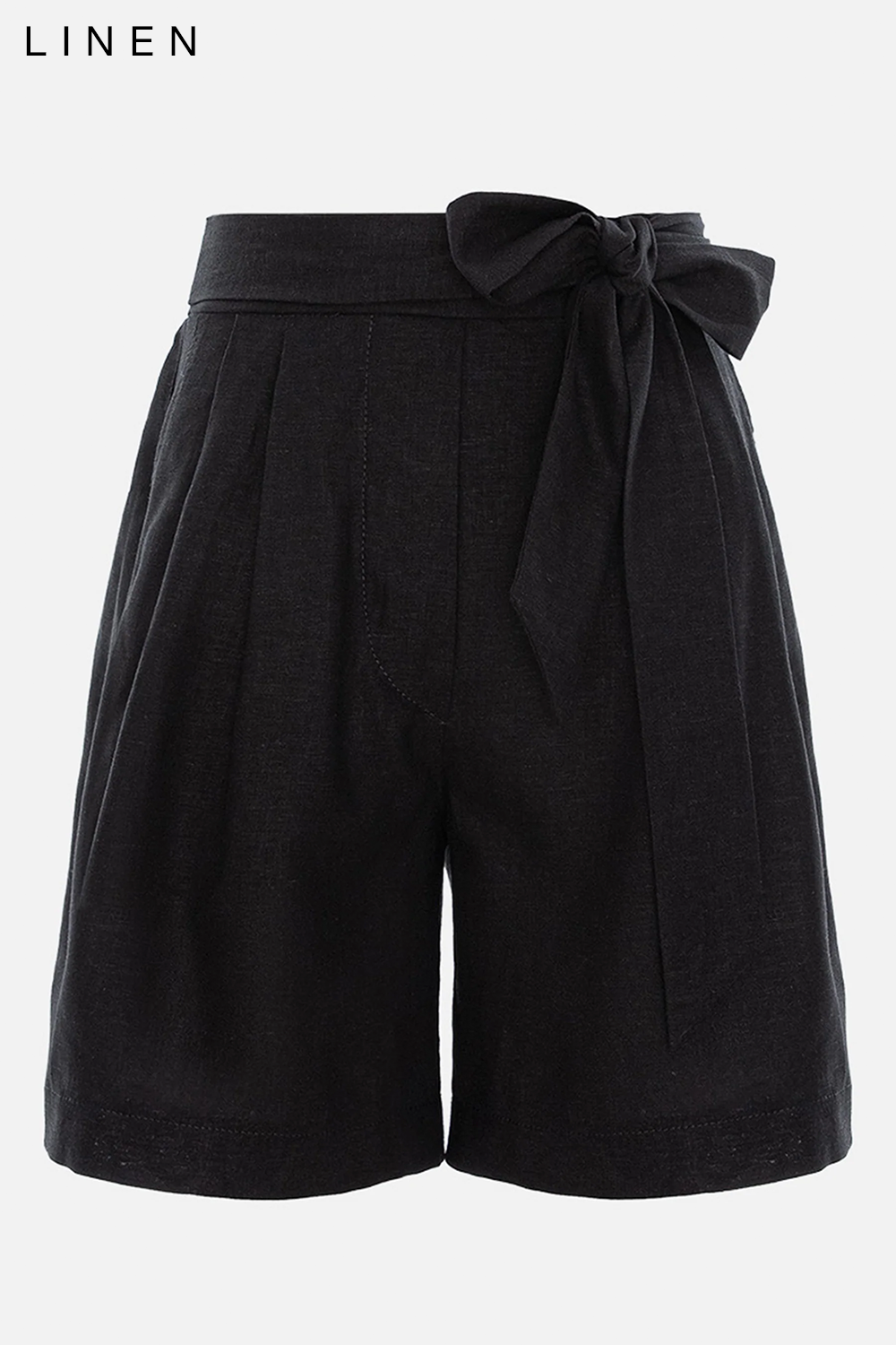 Madeira linen black shorts