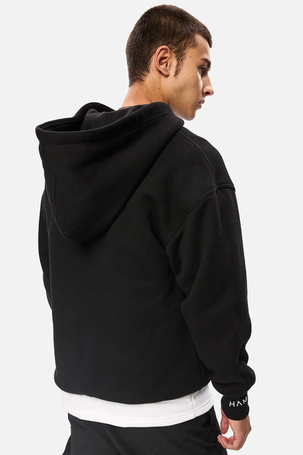 Mind against printed  heavyweight hoodie