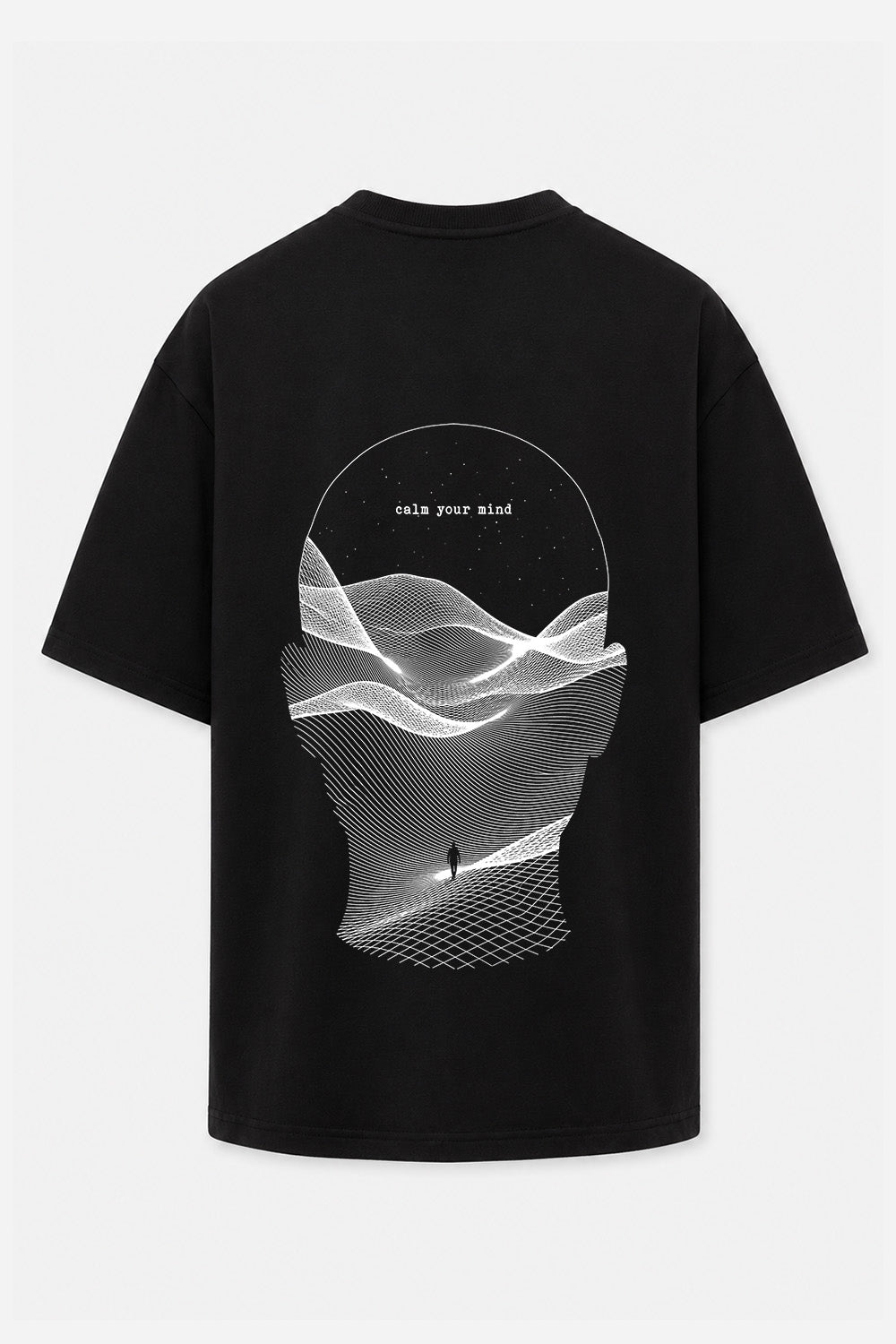 Calm your mind Printed Black T-Shirt