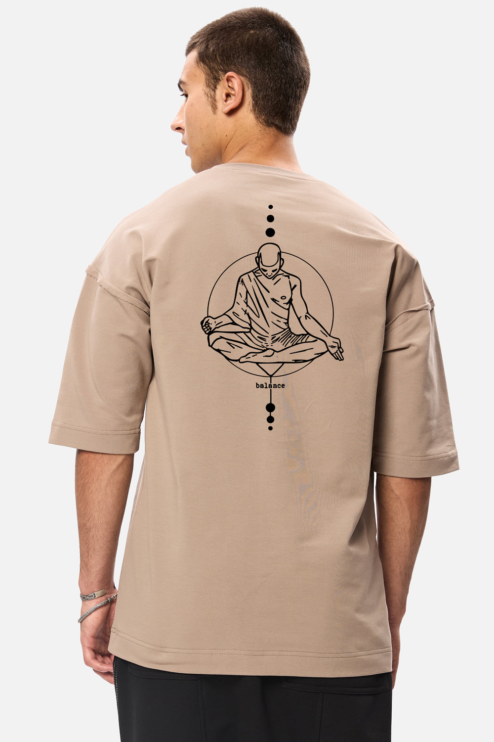 Chakra Beige Embroidered T-shirt