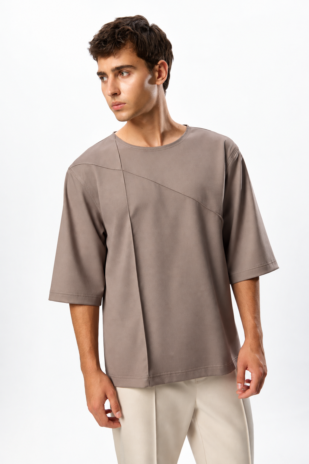 Thom X Beige Woven T-Shirt