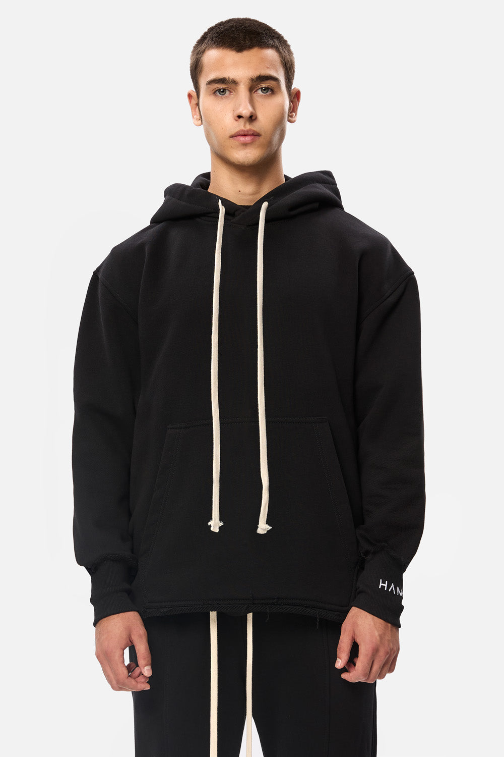 Dark Shadow printed black hoodie