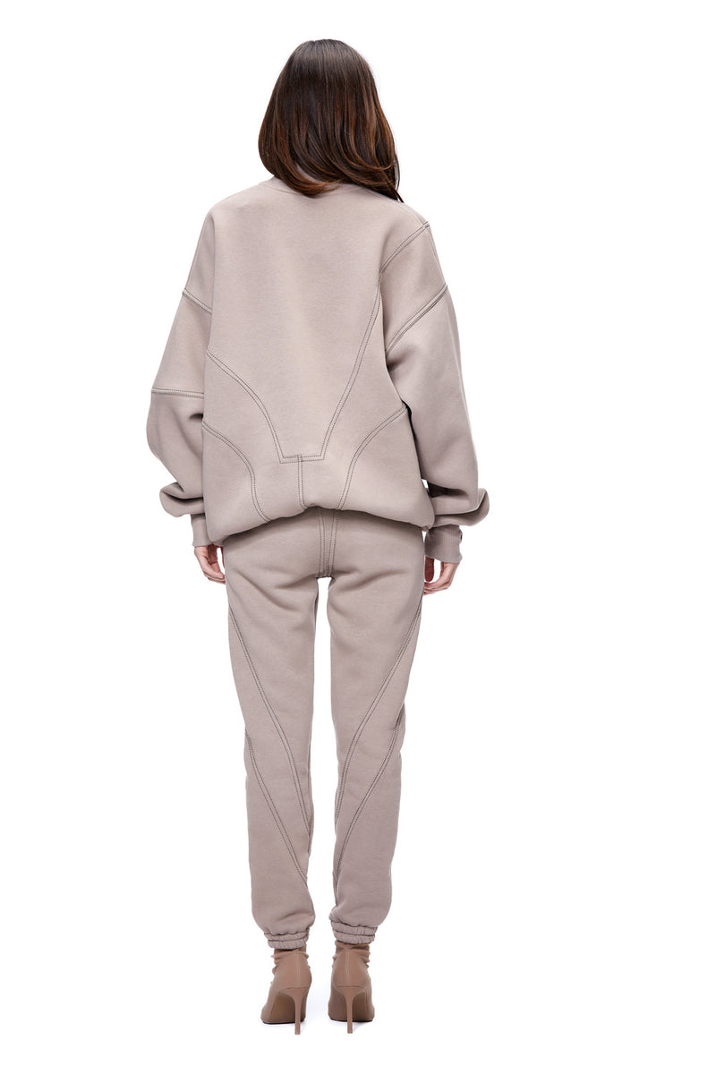 Baroque embroidered beige W Tracksuit