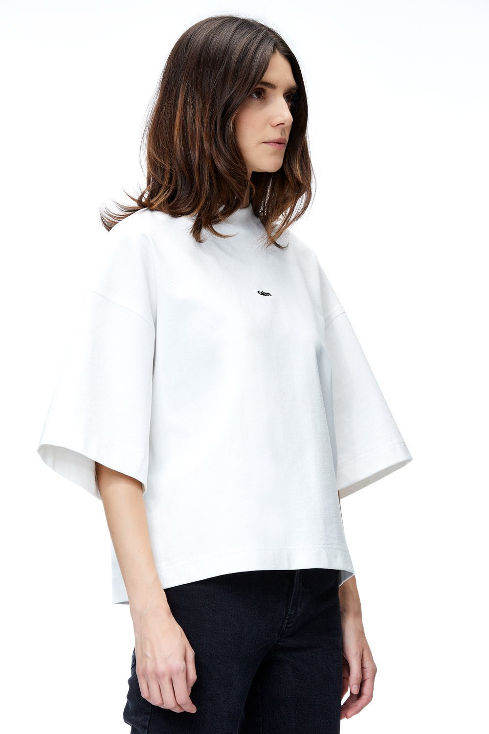Tricou alb Kyo pentru damă | Bumbac moale și delicat | Design minimalist și confortabil | Alb | Atelier Hamza