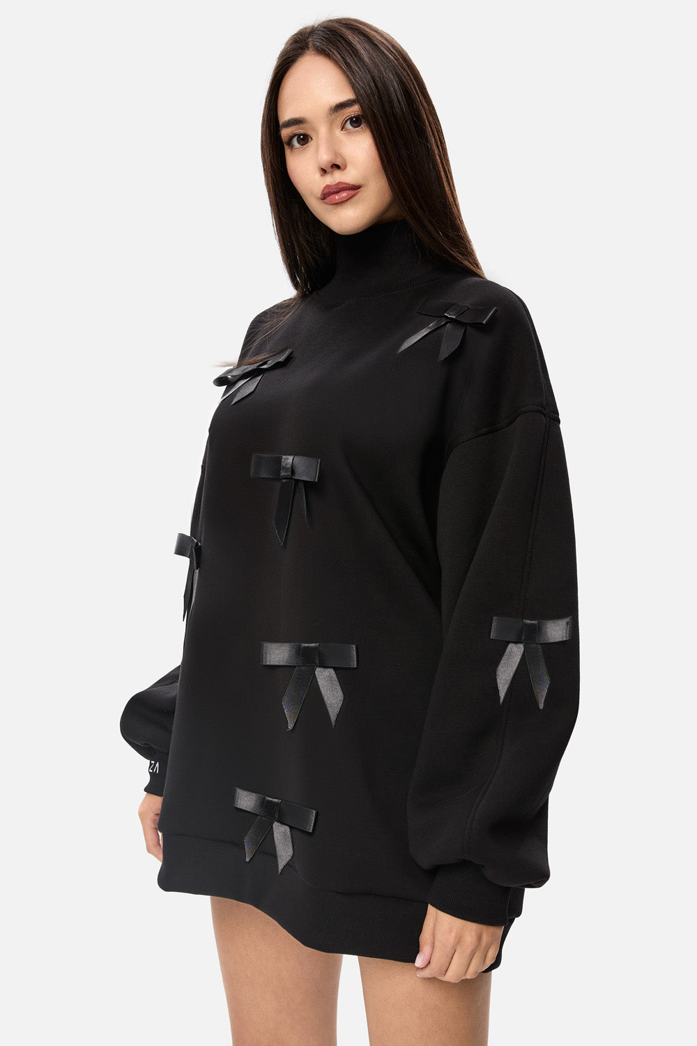 Froufrou Black  fleece Turtleneck