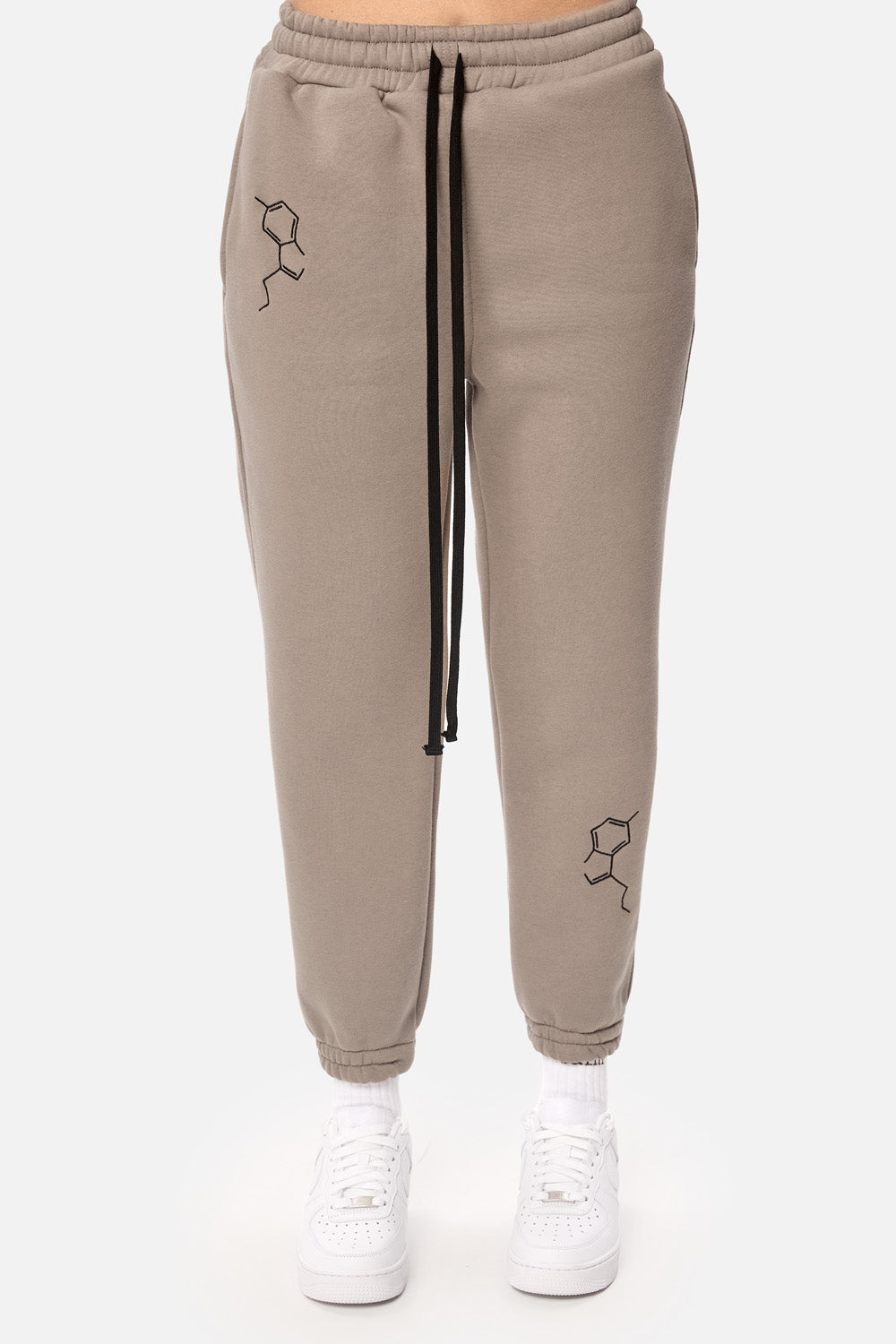 Serotonin Beige Embroidered Fleece Tracksuit W