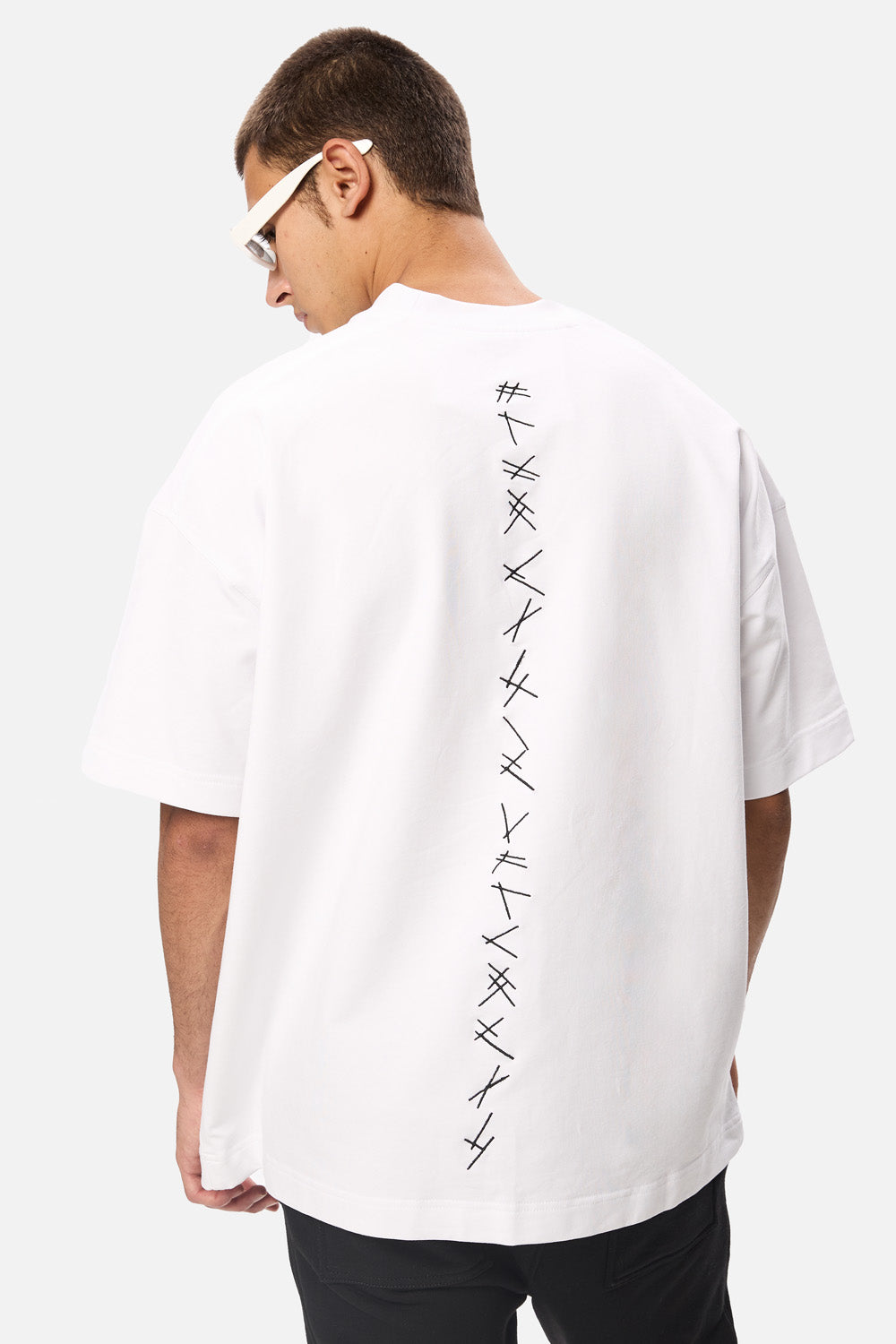 Akira White Hand Stitching T-shirt