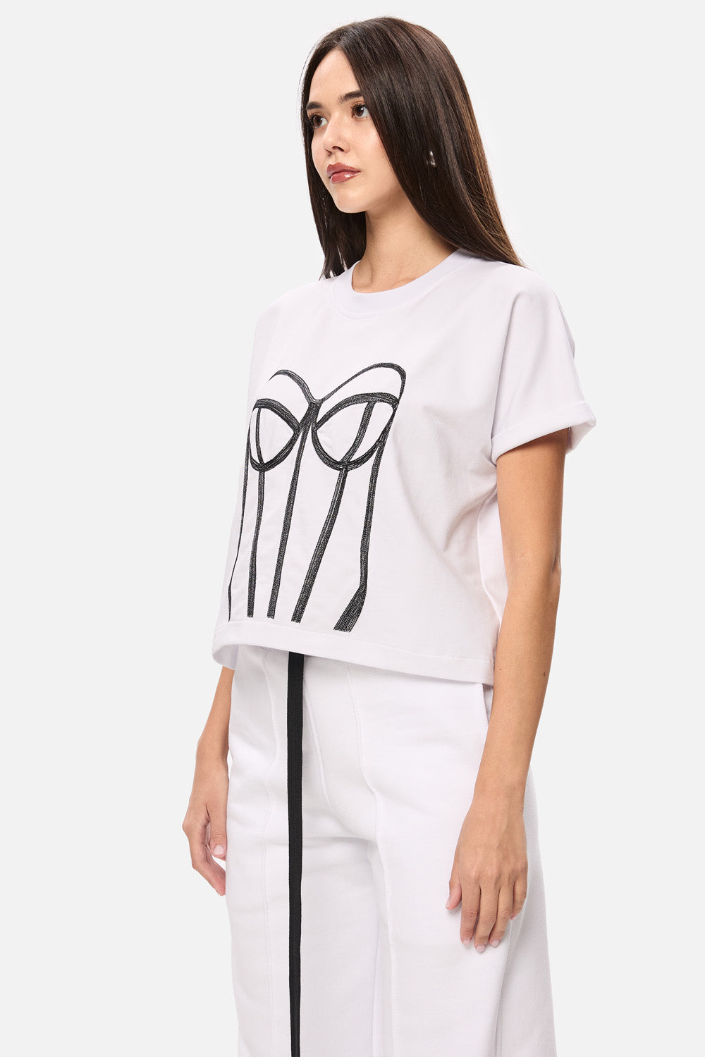 Muse Embroidered White T-shirt W